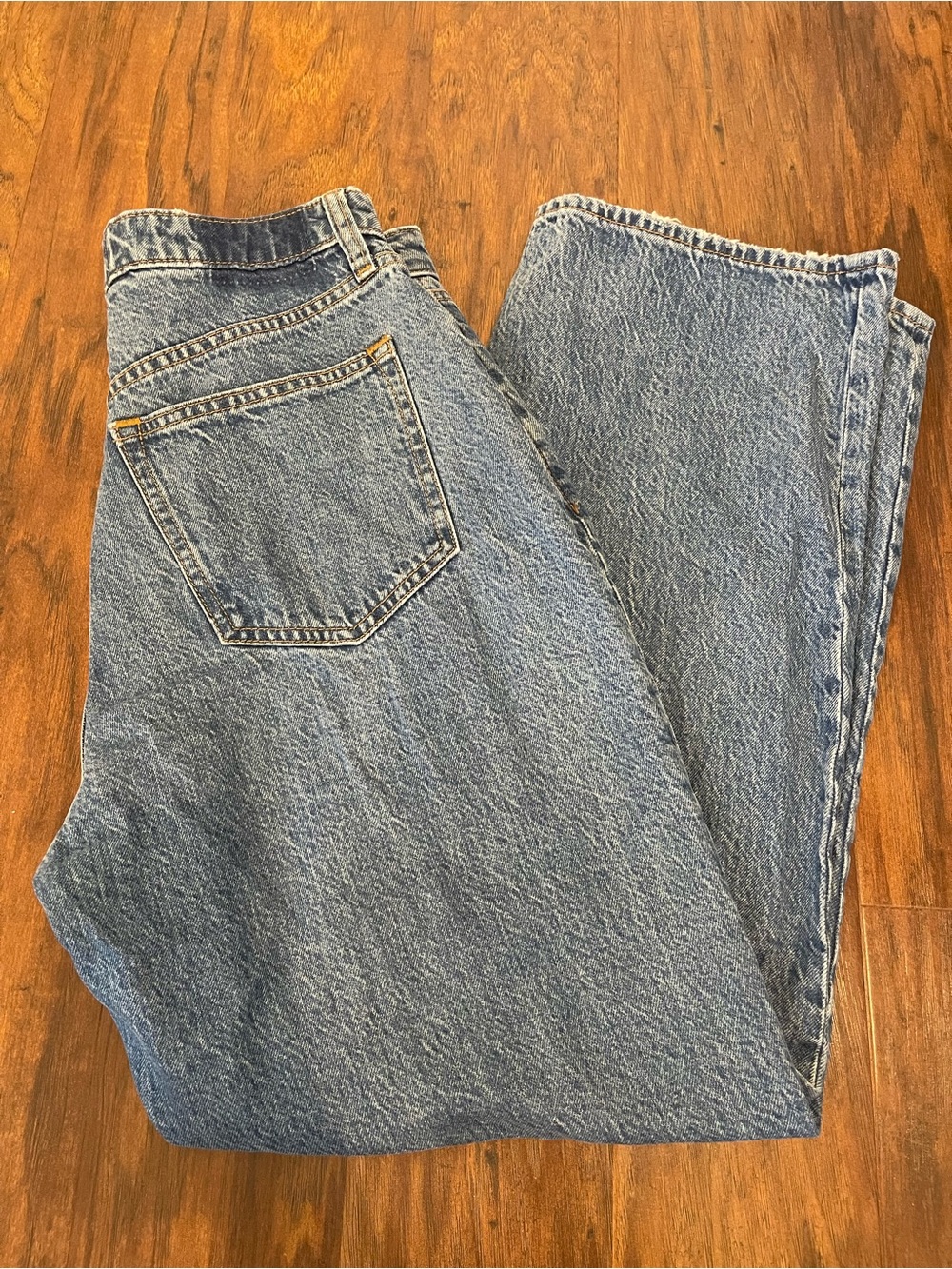 Abercrombie The Loose High Rise Curve Love Jeans 28 6S Mid Wash Denim